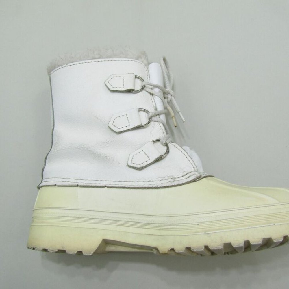 Snow Master Canada Winter Boots Womens 8 White Fur Trimmed Waterproof Ski Snow - Picture 2 of 7
